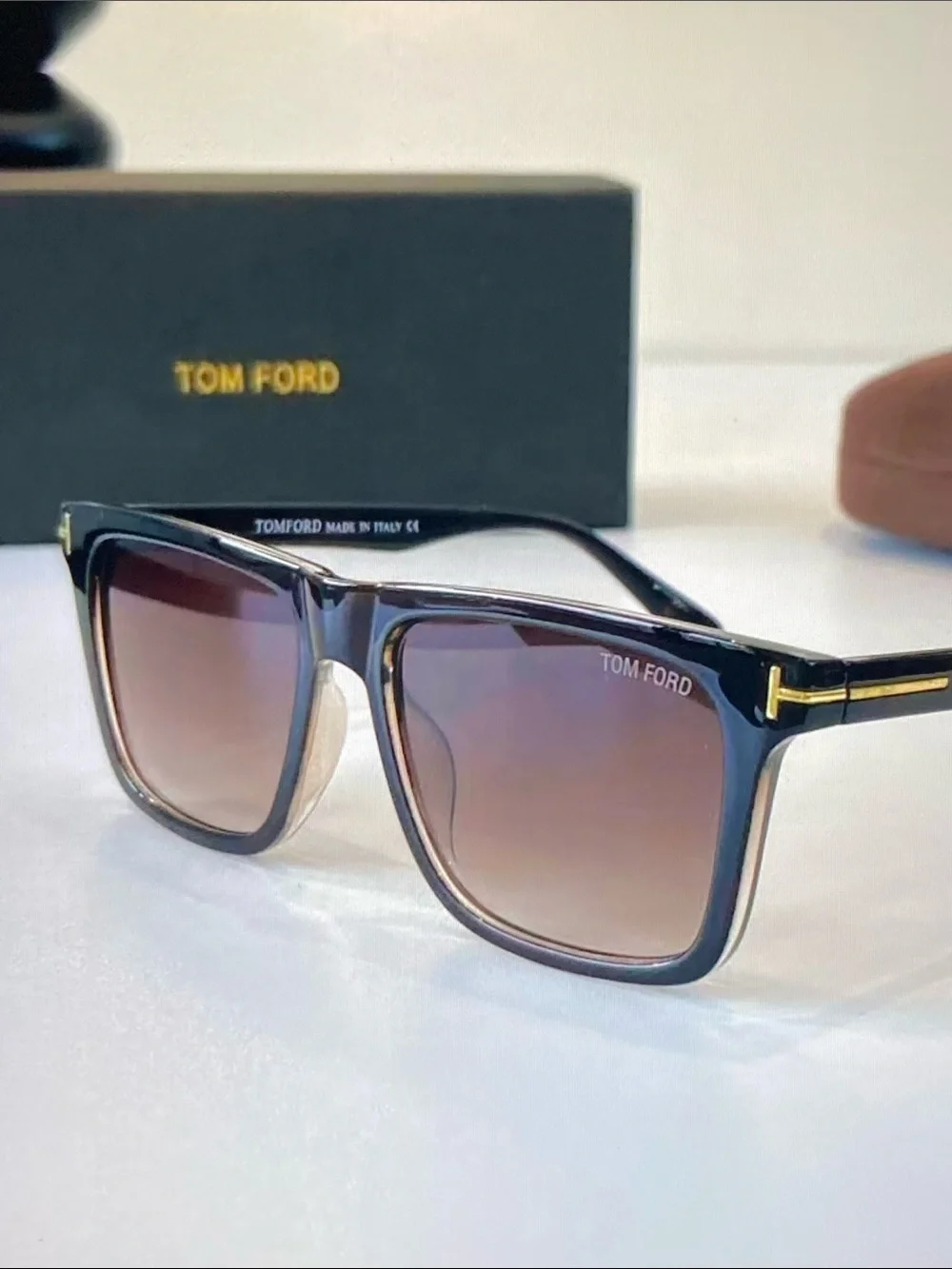 Tom Ford Square Frame Sunglasses with Original Case